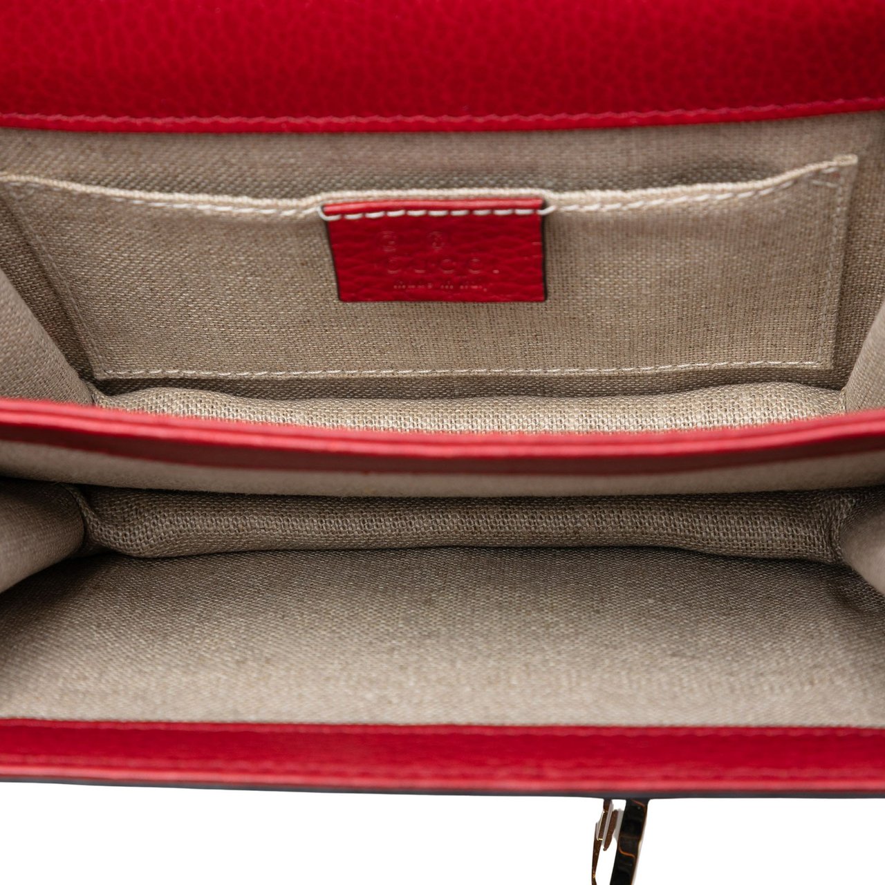 Gucci Small Dollar Calfskin Interlocking G Crossbody Rood