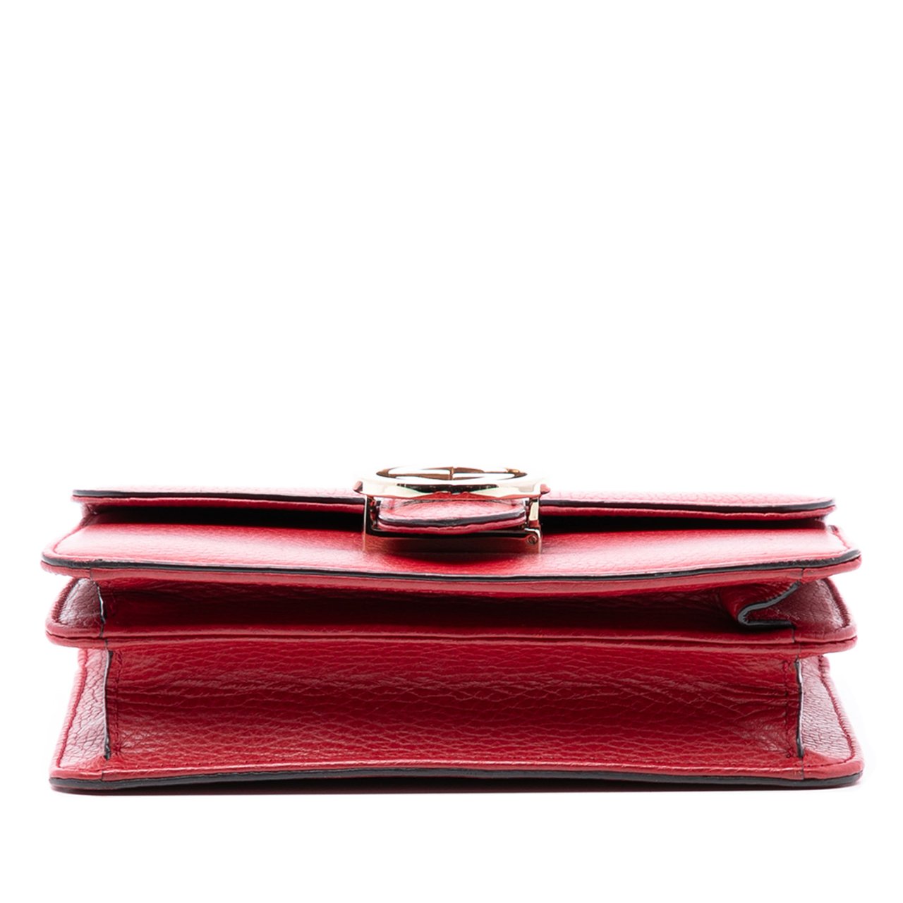 Gucci Small Dollar Calfskin Interlocking G Crossbody Rood