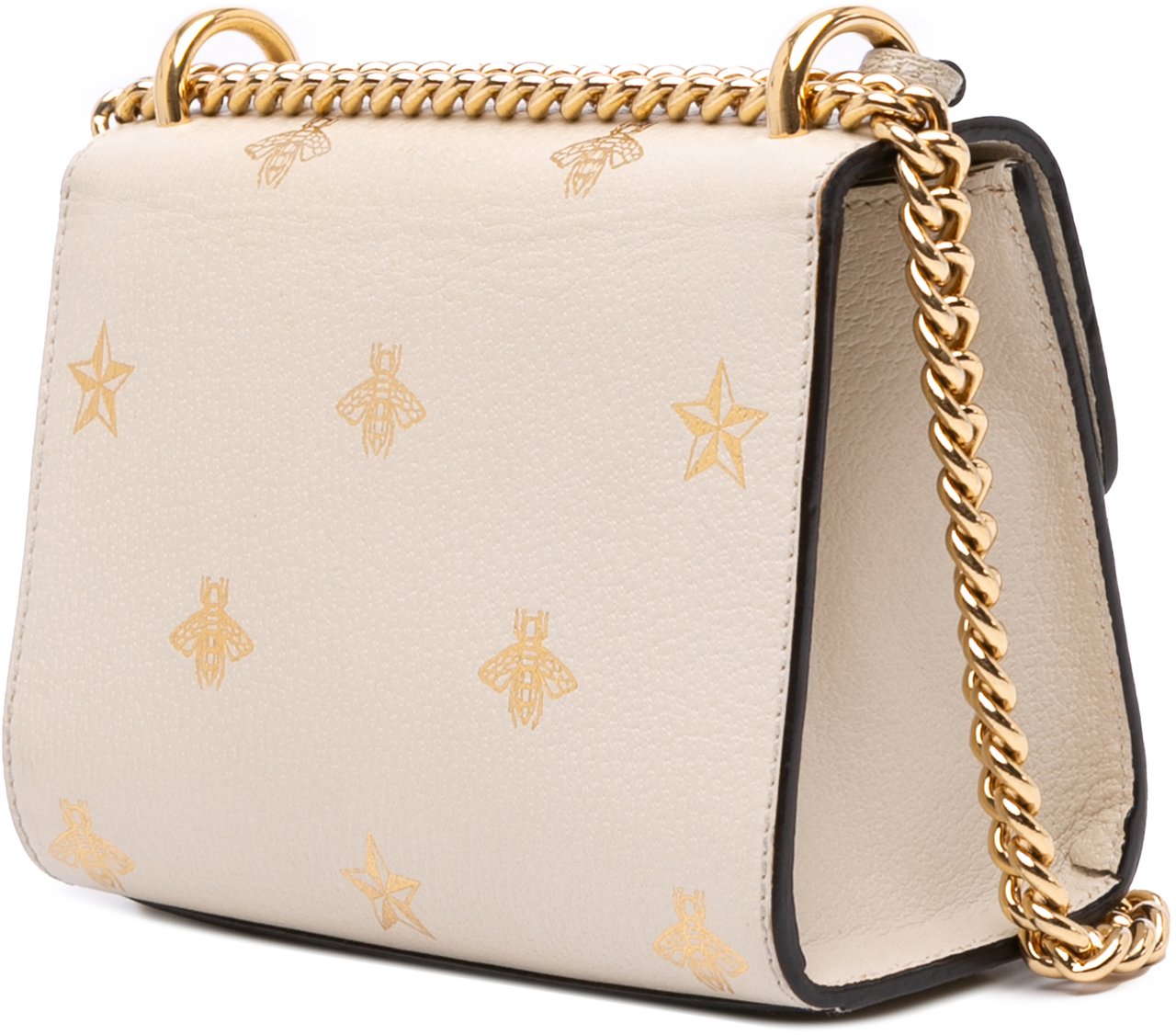 Gucci Small Leather Bee Star Padlock Crossbody Wit