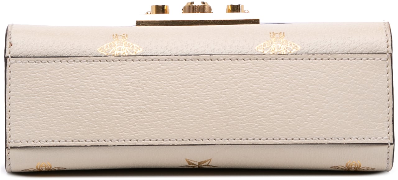 Gucci Small Leather Bee Star Padlock Crossbody Wit