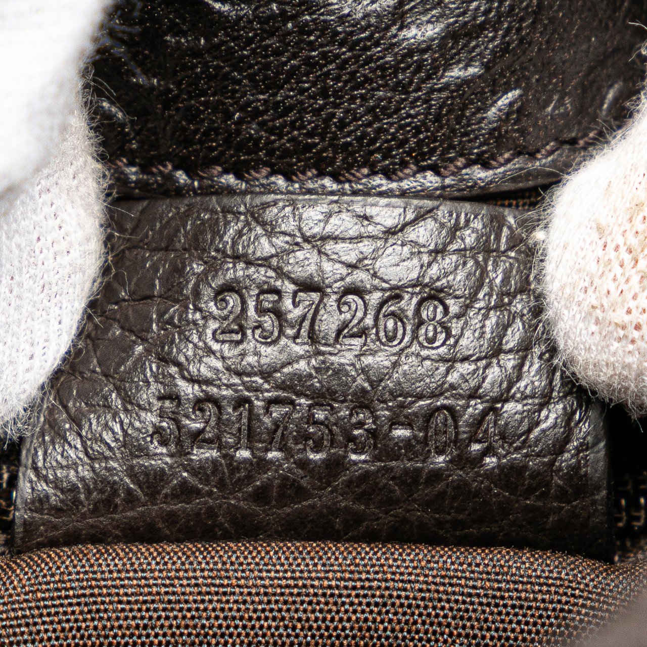 Gucci Guccissima Trimmed Canvas Shoulder Bag Bruin