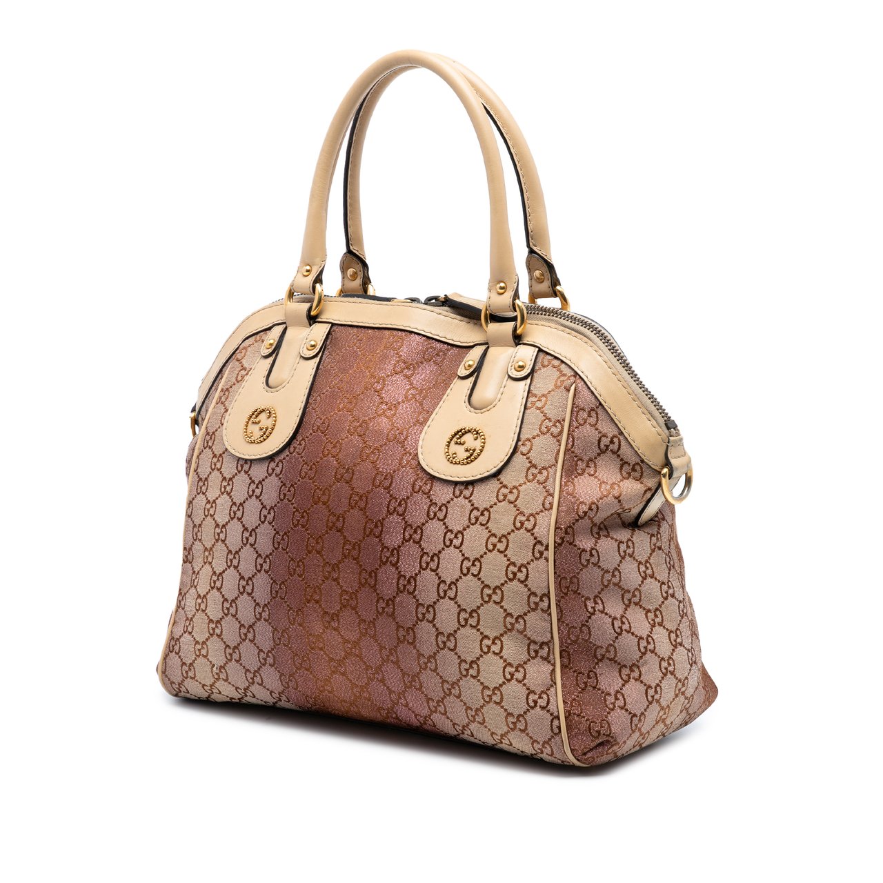 Gucci Medium GG Lurex Scarlett Satchel Bruin