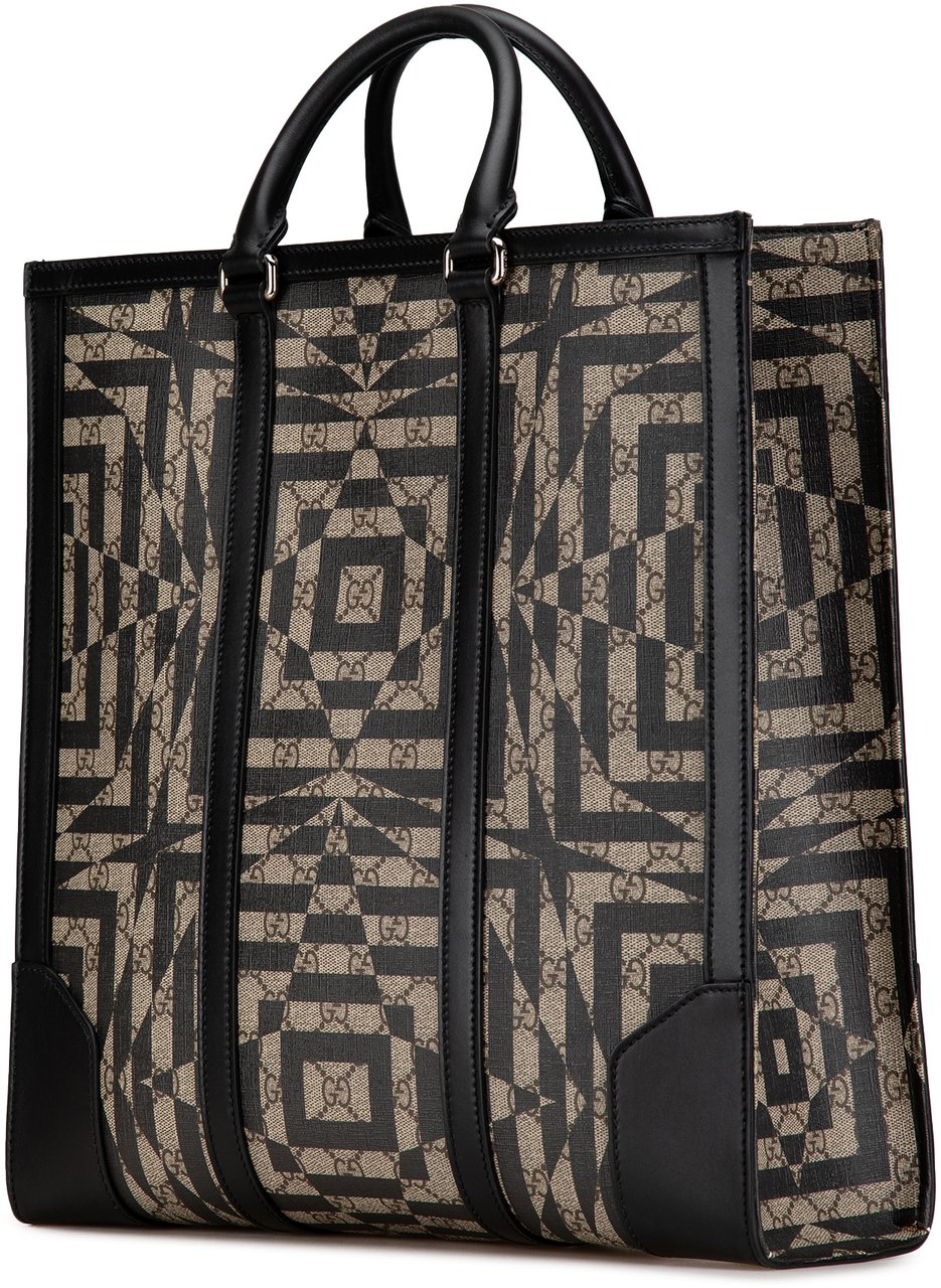 Gucci GG Supreme Caleido Vertical Tote Bruin