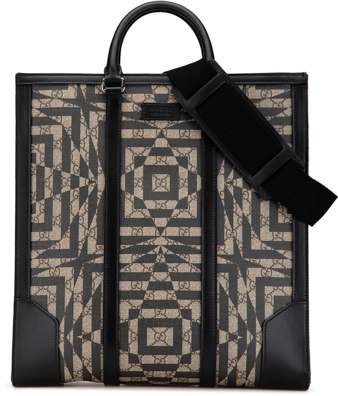 Gucci GG Supreme Caleido Vertical Tote Bruin