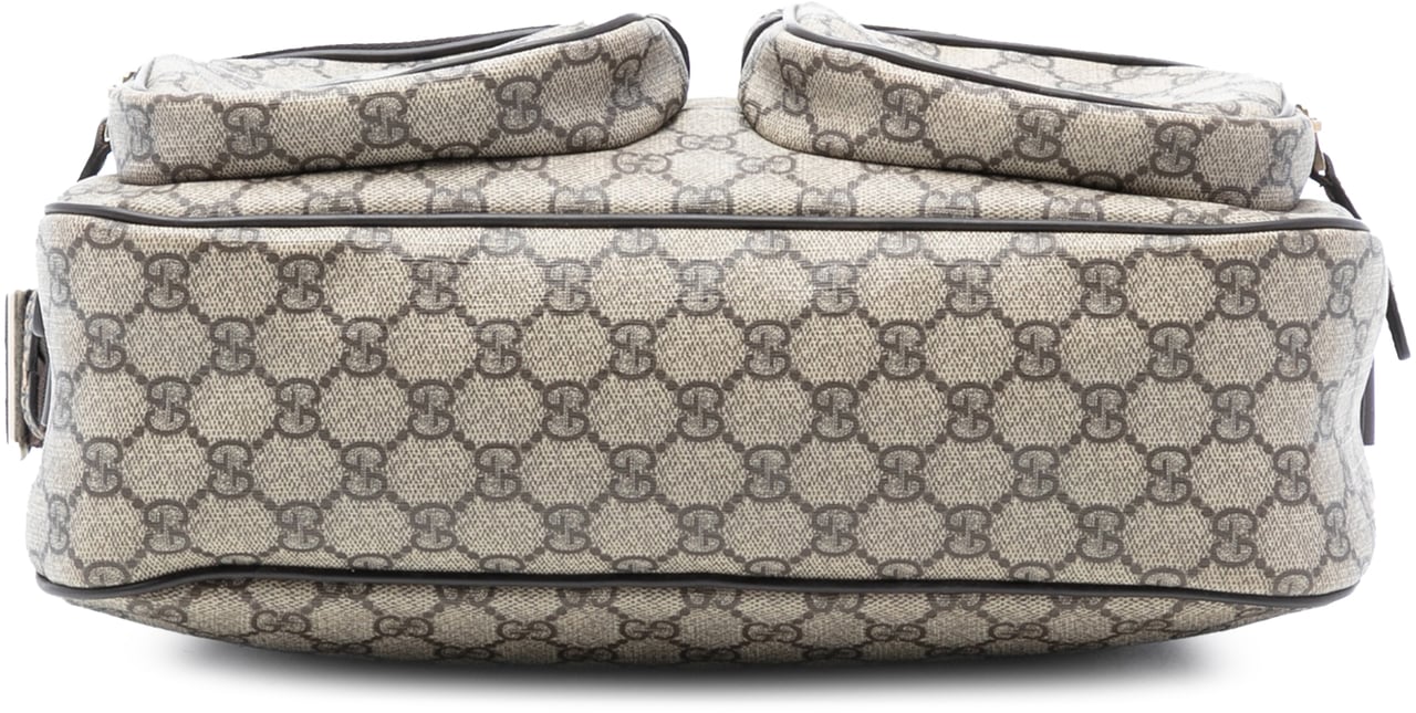 Gucci GG Supreme Double Pocket Crossbody Bruin