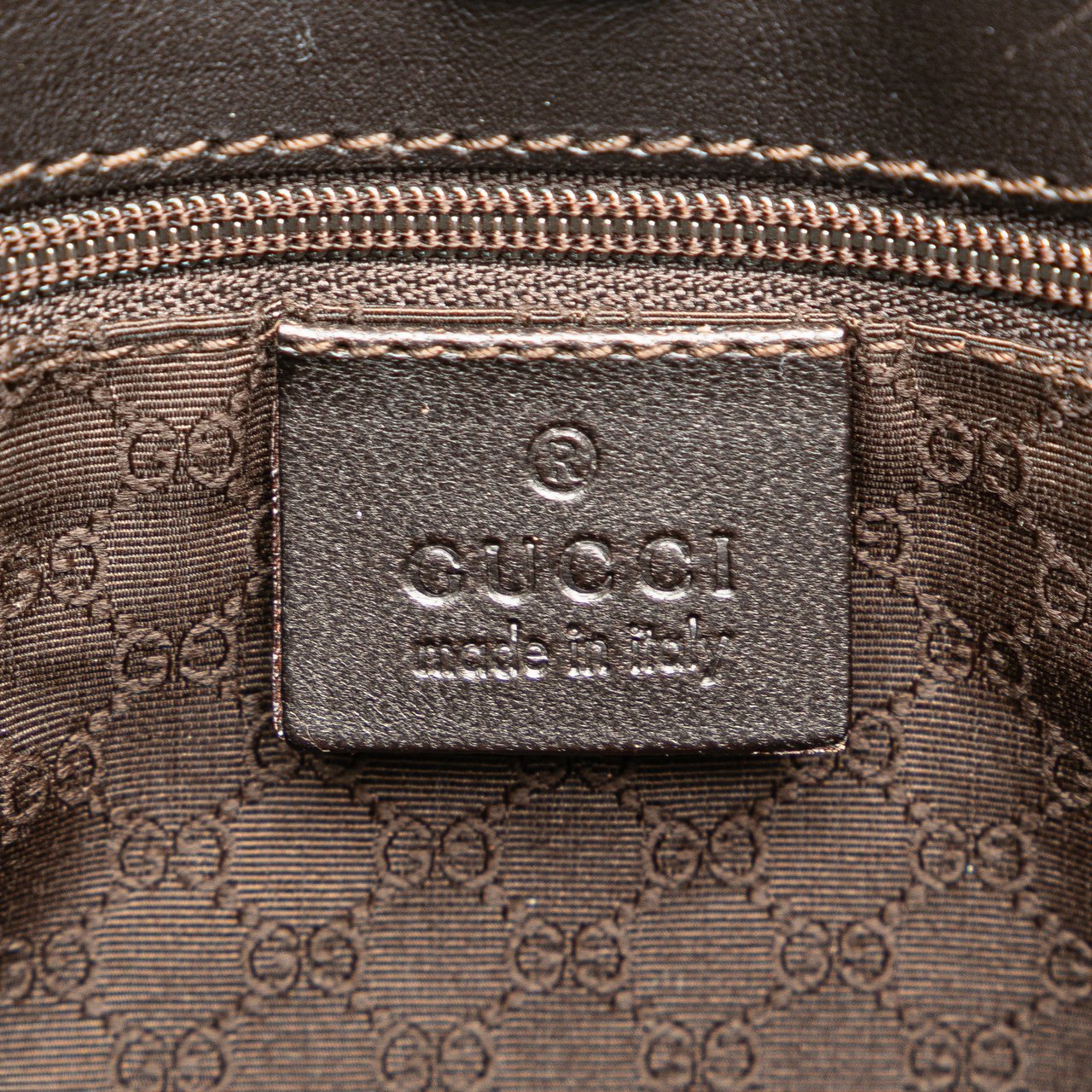 Gucci Canvas Web Shoulder Bag Bruin