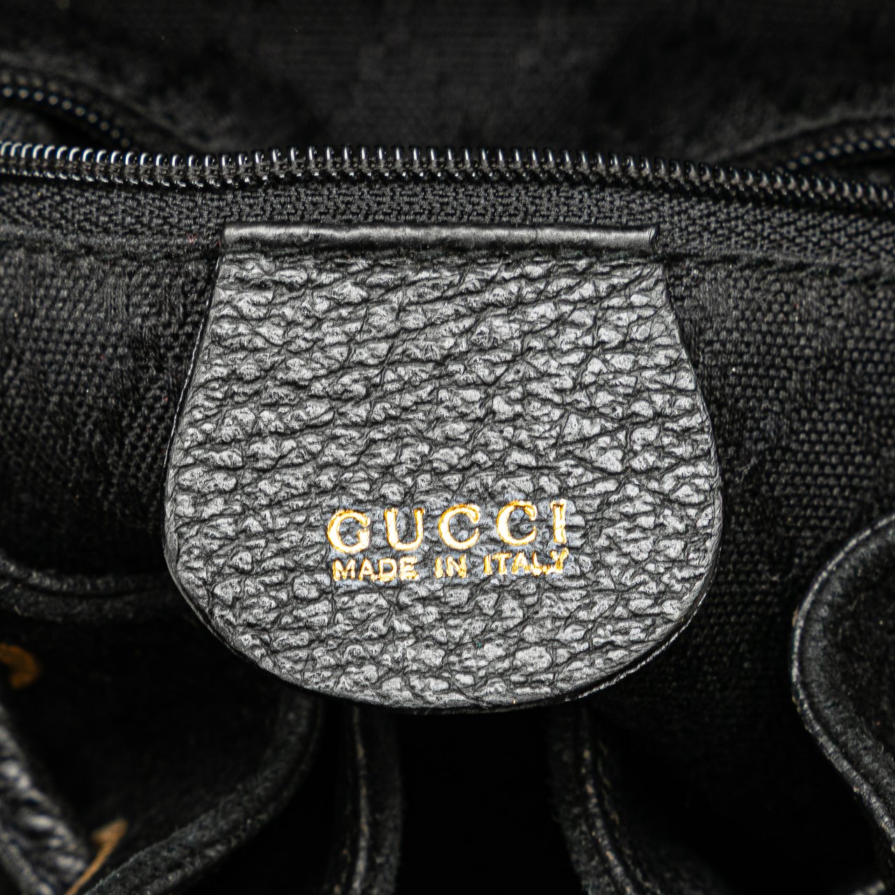 Gucci Suede Bamboo Backpack Zwart