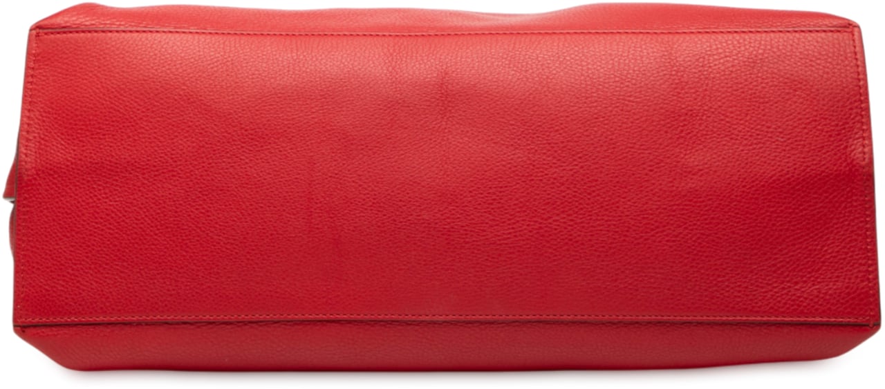 Gucci Large Leather Bamboo Daily Satchel Rood