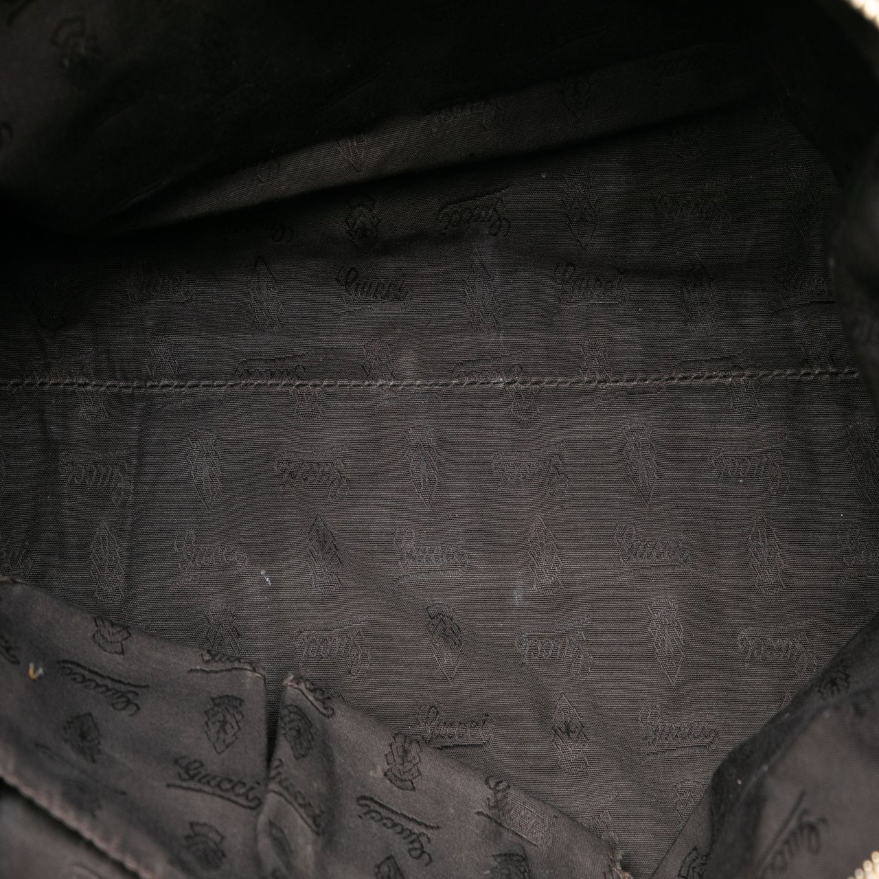 Gucci GG Canvas Horsebit Web Handbag Bruin