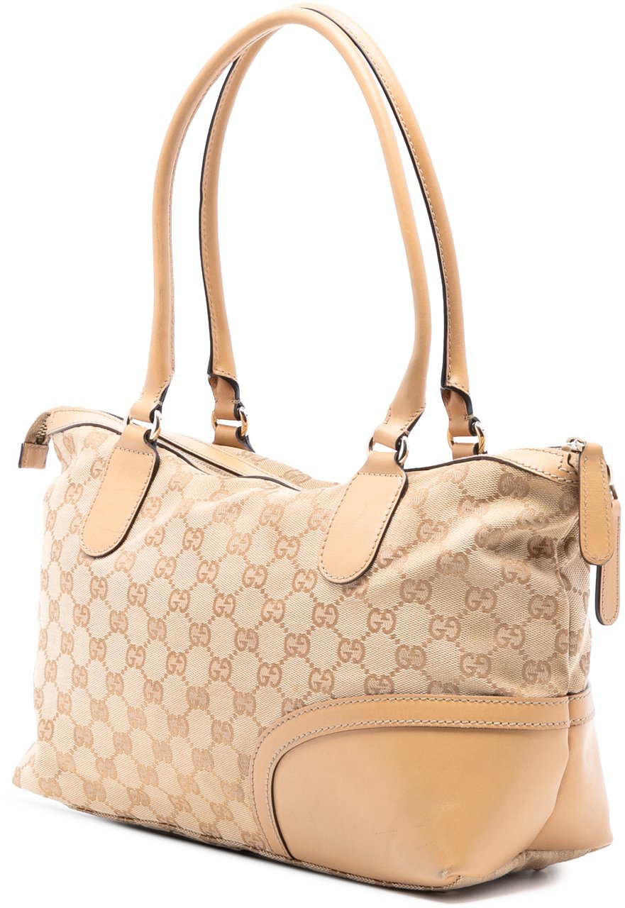 Gucci GG Canvas Horsebit Web Handbag Bruin
