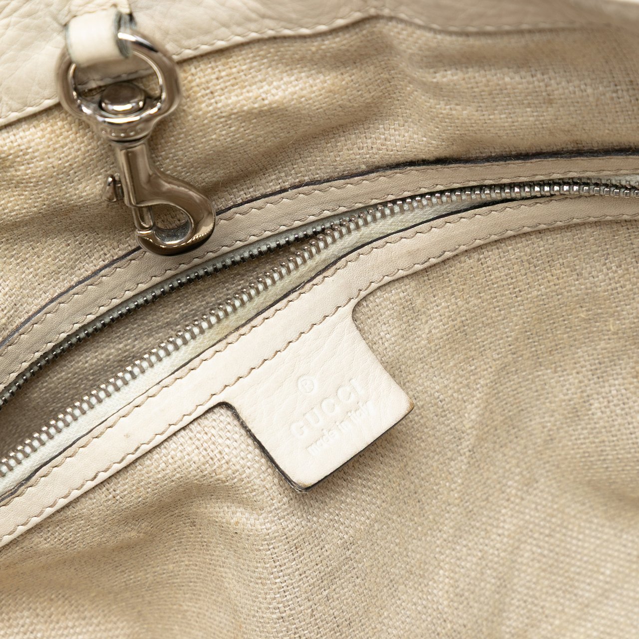 Gucci GG Canvas Web Sunset Tote Bruin