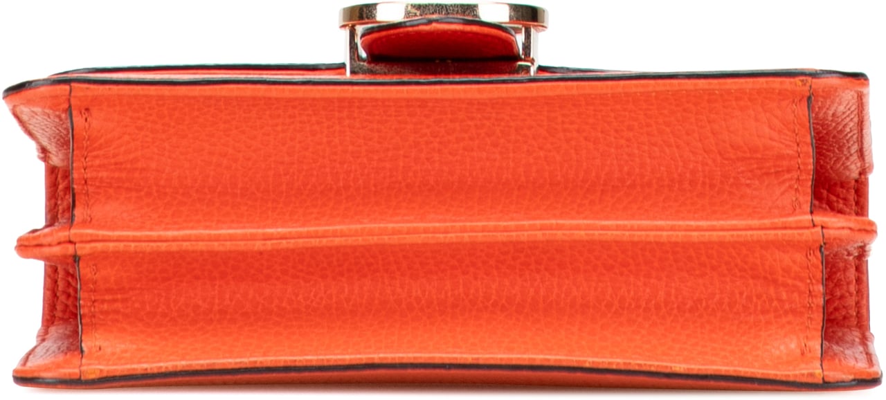 Gucci Small Dollar Calfskin Interlocking G Crossbody Oranje