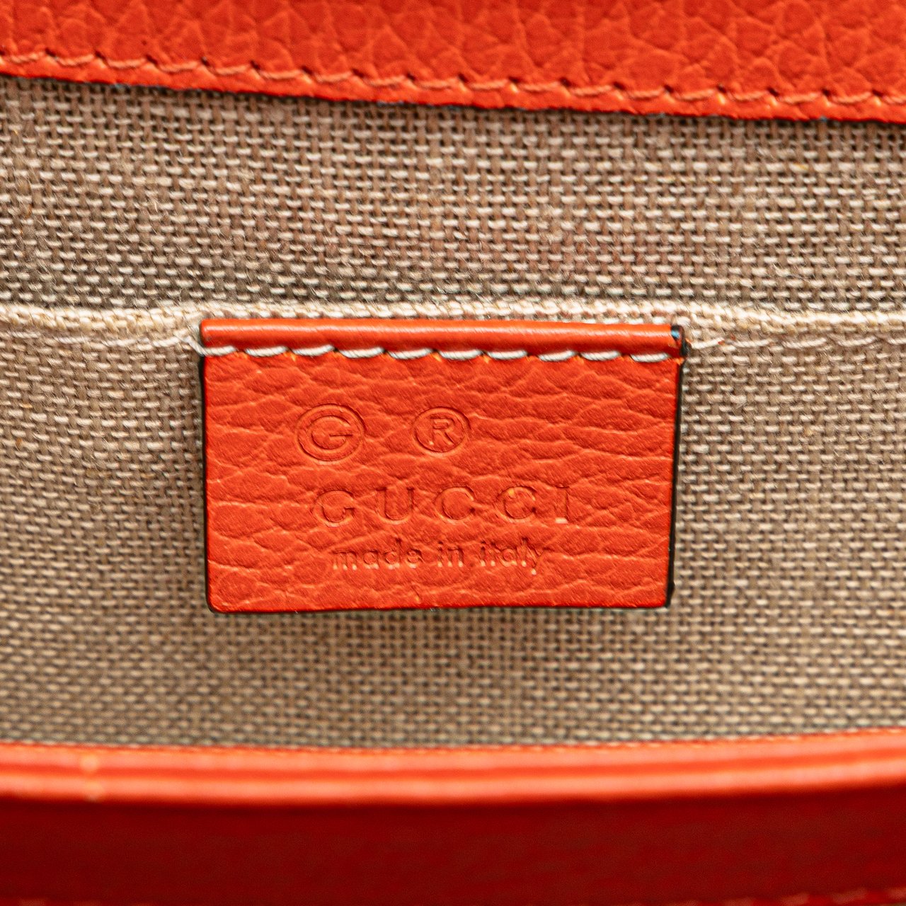 Gucci Small Dollar Calfskin Interlocking G Crossbody Oranje