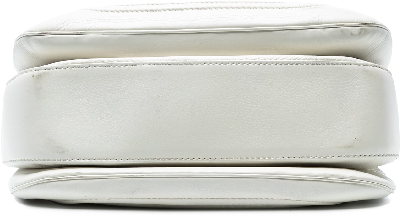 Gucci Large Pebbled Calfskin New Bamboo Top Handle Bag Wit