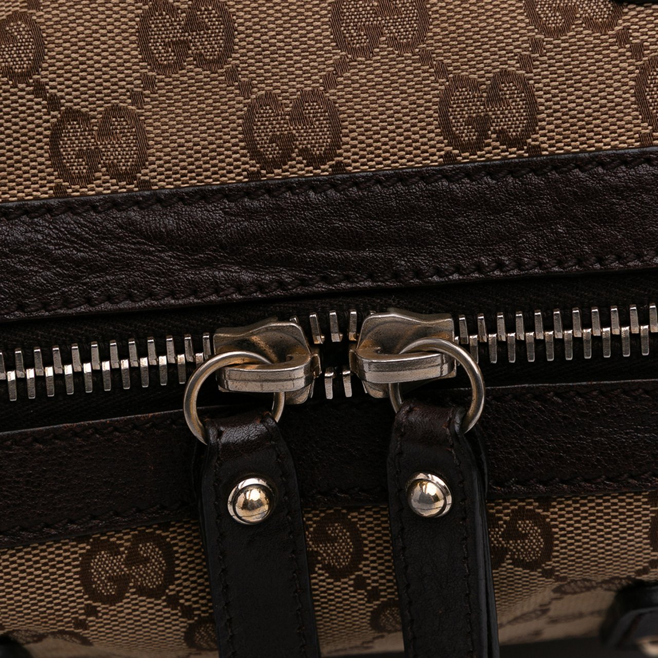 Gucci GG Canvas Charm Satchel Bruin