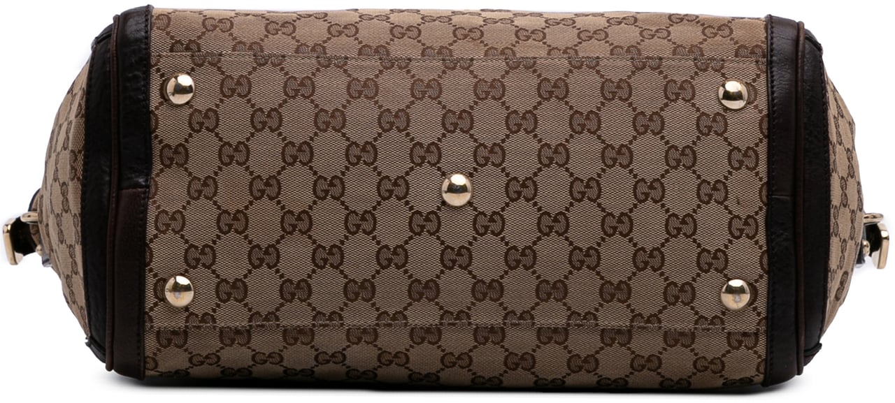 Gucci GG Canvas Charm Satchel Bruin