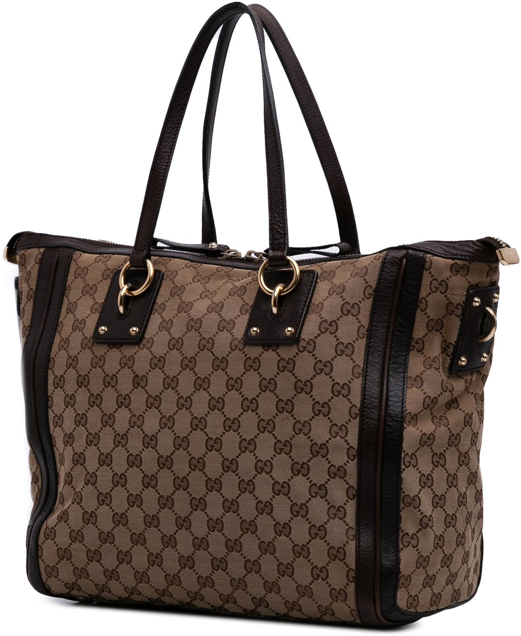 Gucci GG Canvas Charm Satchel Bruin