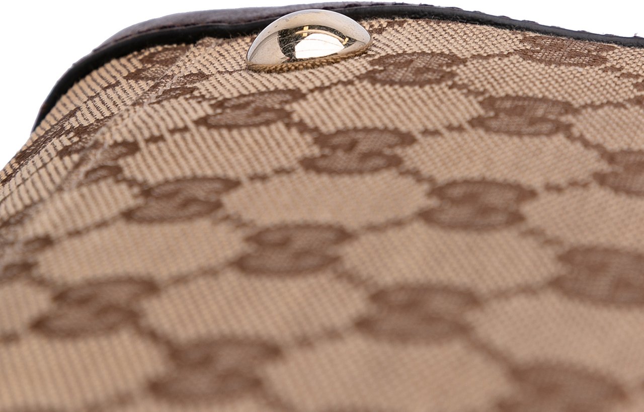 Gucci GG Canvas Charm Satchel Bruin