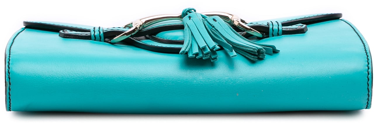 Gucci Small Leather Emily Crossbody Blauw