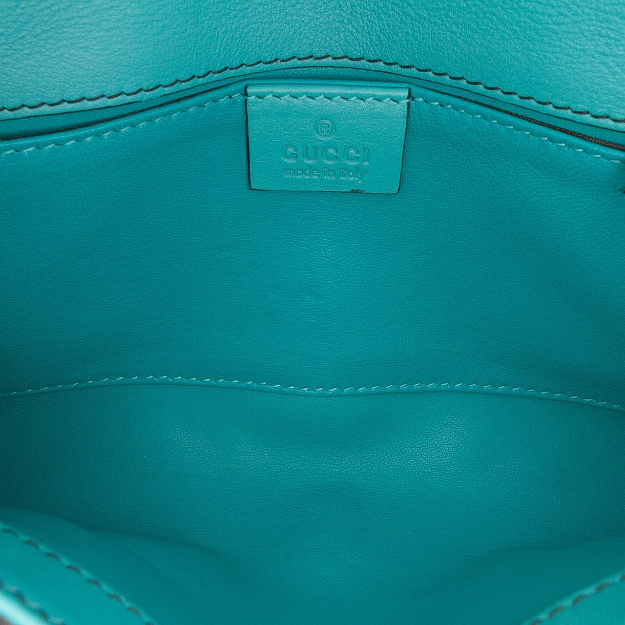 Gucci Small Leather Emily Crossbody Blauw