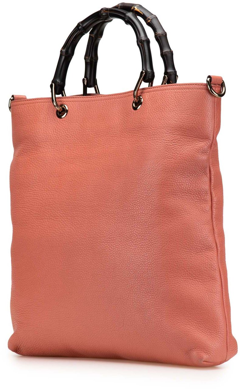 Gucci Leather Bamboo Satchel Roze