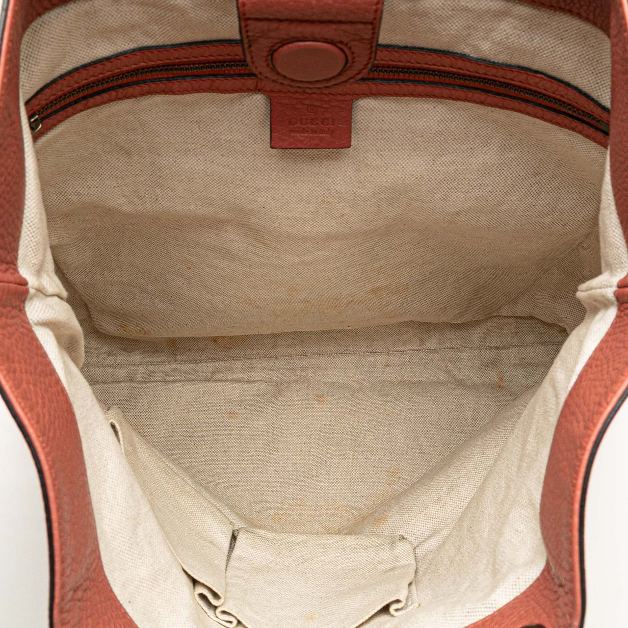 Gucci Leather Bamboo Satchel Roze
