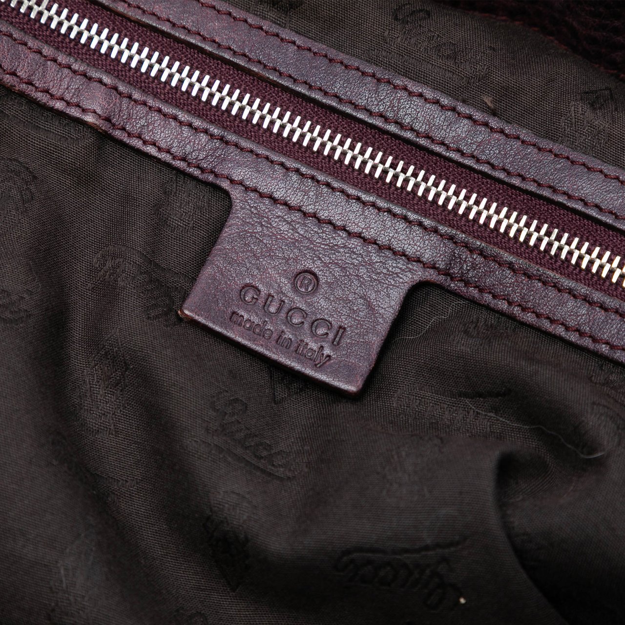 Gucci Medium GG Canvas Bamboo Bar Tote Bruin