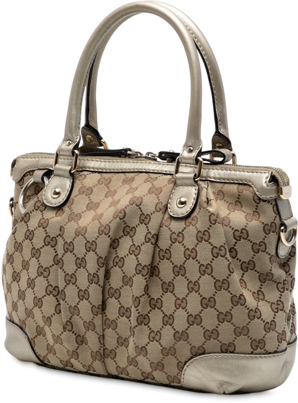 Gucci GG Canvas Sukey Satchel Bruin