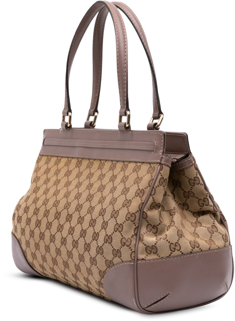 Gucci GG Canvas Mayfair Tote Bruin