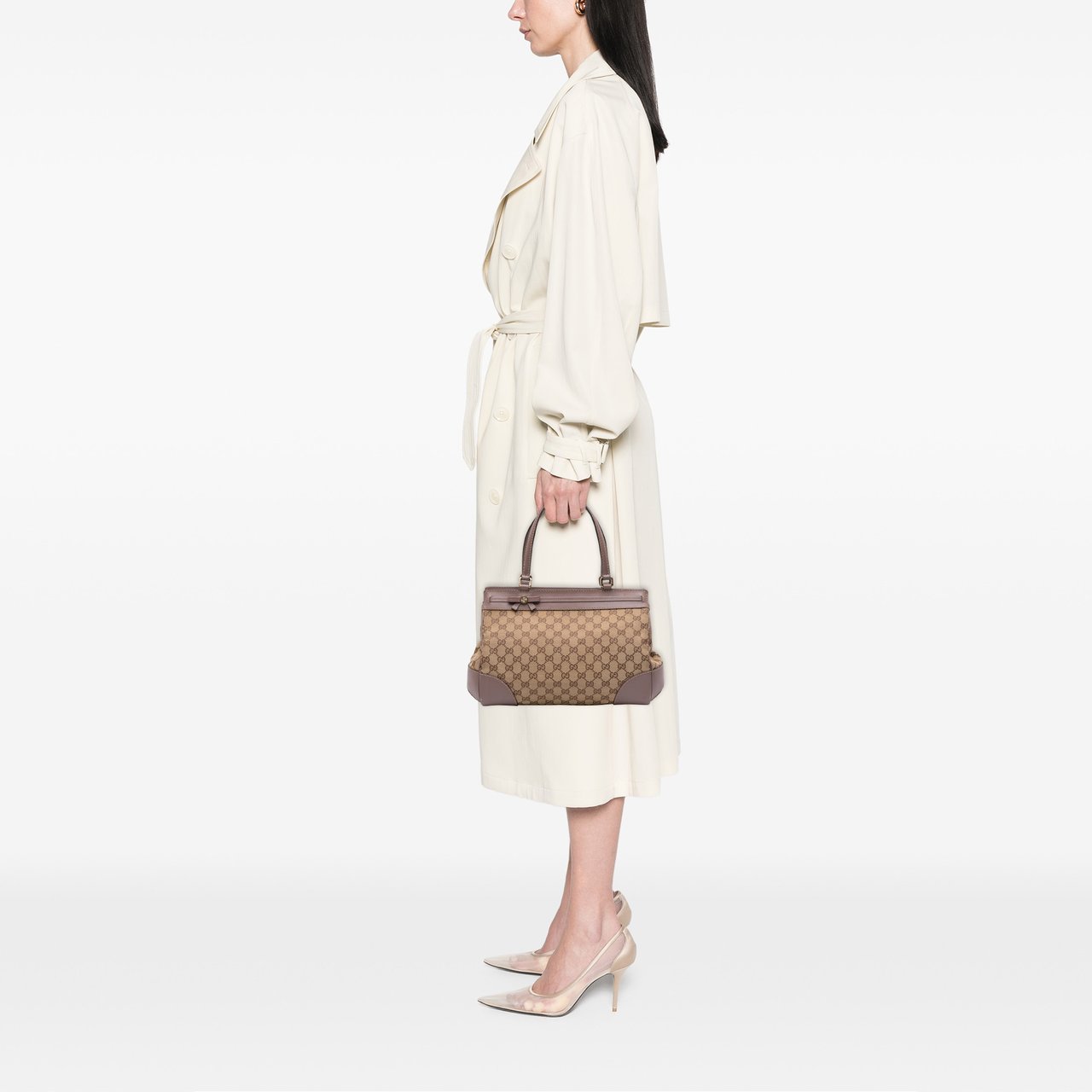 Gucci GG Canvas Mayfair Tote Bruin