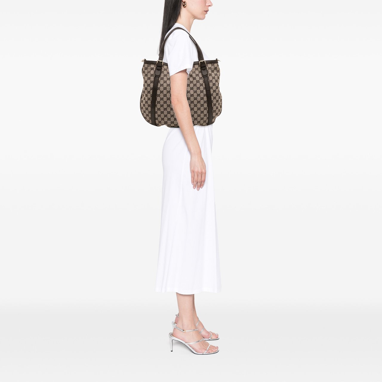 Gucci GG Canvas Satchel Bruin