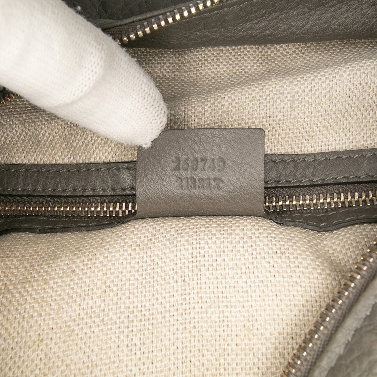 Gucci Leather Greenwich Hobo Grijs