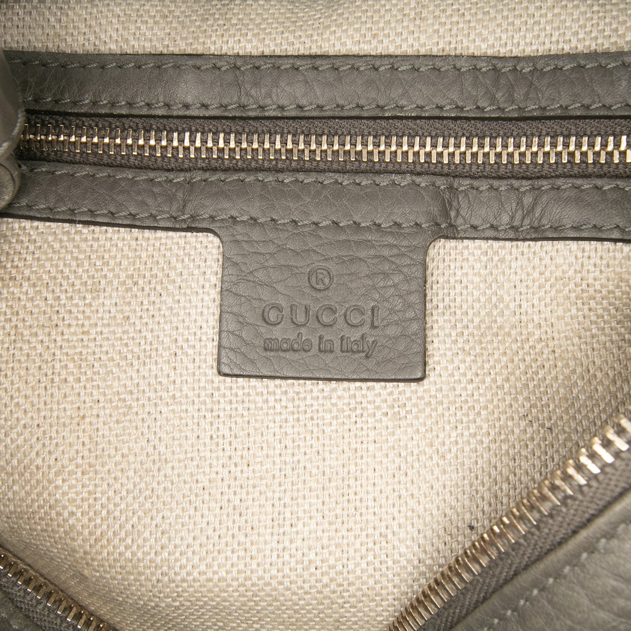 Gucci Leather Greenwich Hobo Grijs