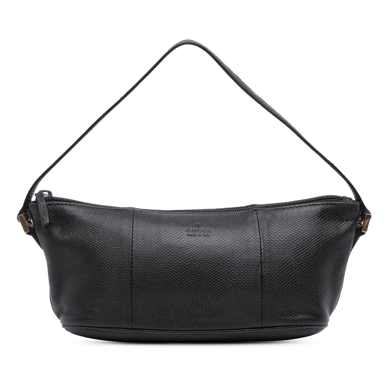 Gucci Lizard Embossed Calfskin Boat Zwart