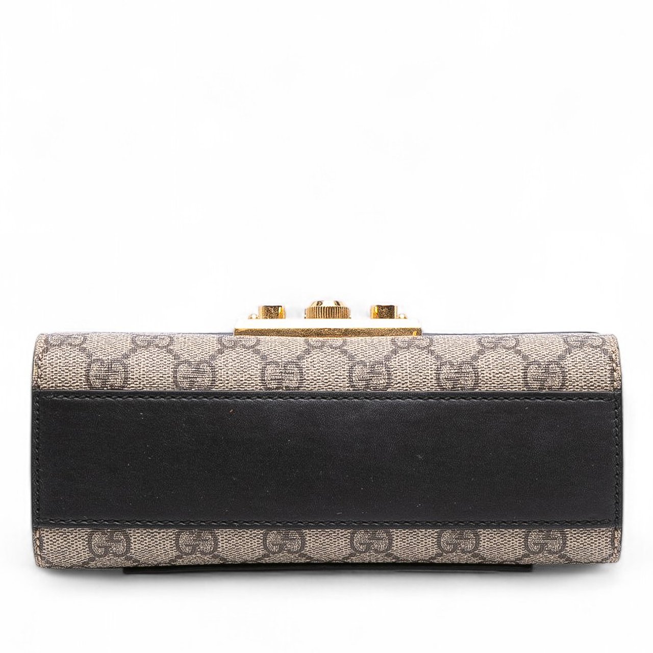Gucci Small GG Supreme Padlock Crossbody Bruin
