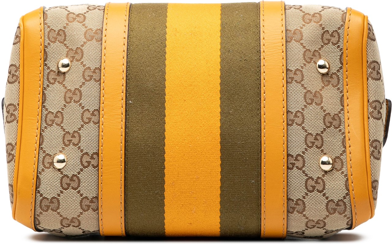 Gucci Small GG Canvas Web Joy Boston Bag Bruin