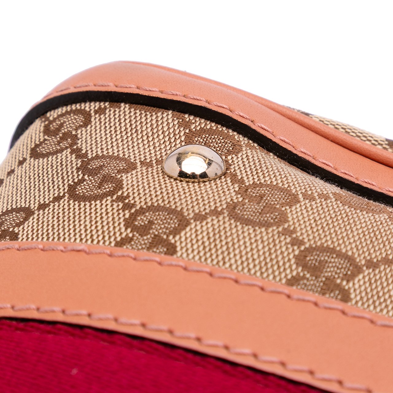 Gucci Small GG Canvas Web Joy Boston Bag Bruin