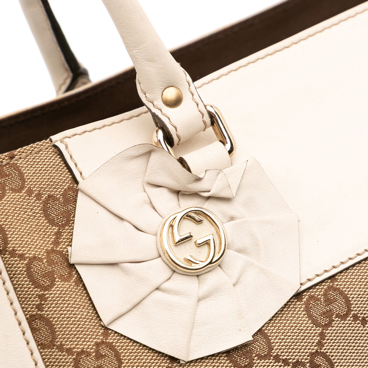 Gucci GG Canvas Trophy Tote Bruin