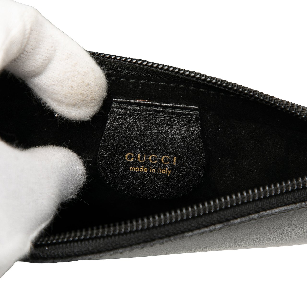 Gucci Leather Bamboo Shoulder Bag Zwart