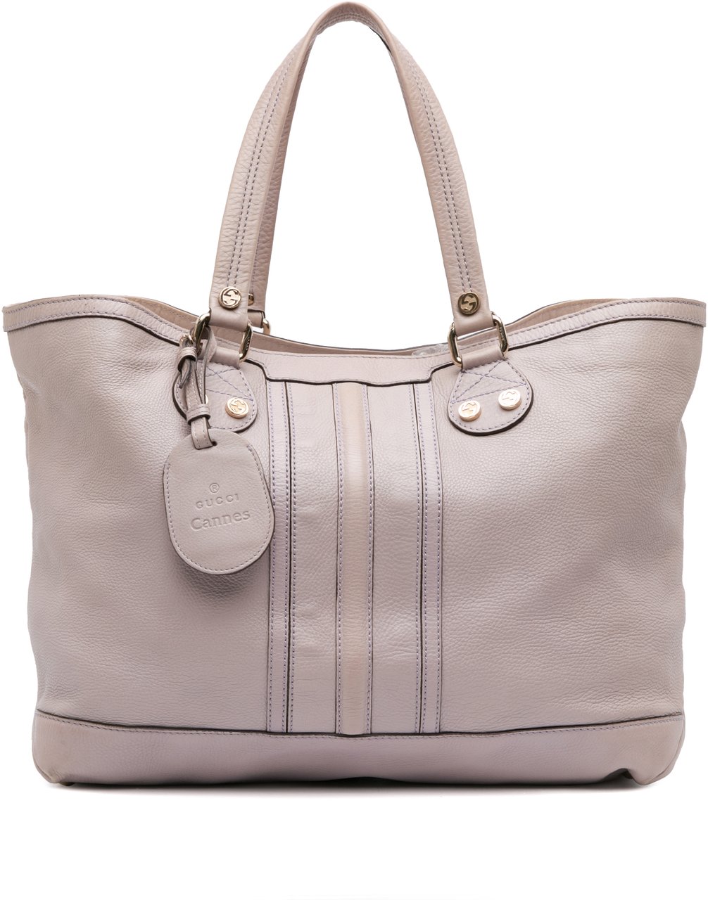 Gucci Large Pebbled Calfskin Sunset Tote Paars