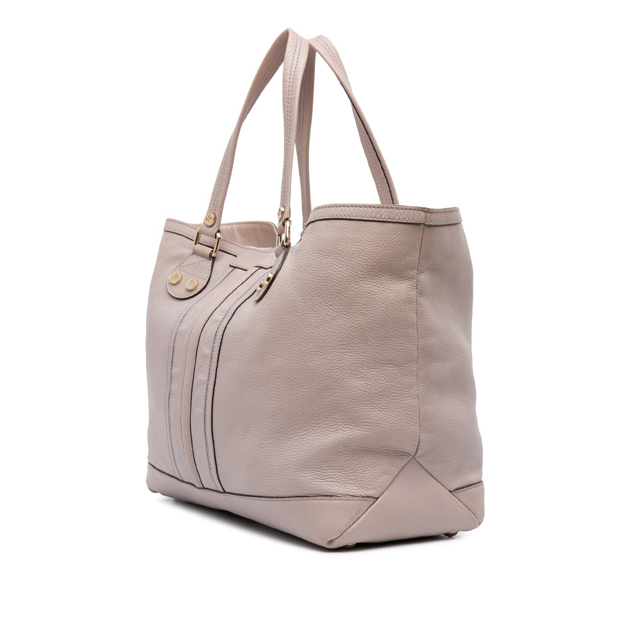 Gucci Large Pebbled Calfskin Sunset Tote Paars