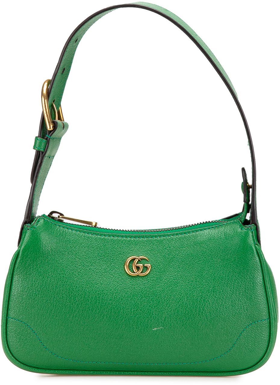 Gucci Mini Leather Aphrodite Shoulder Bag Groen