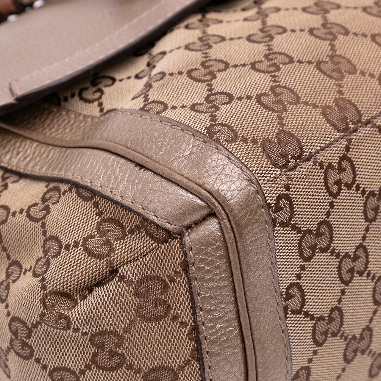 Gucci GG Canvas Bella Flap Satchel Bruin