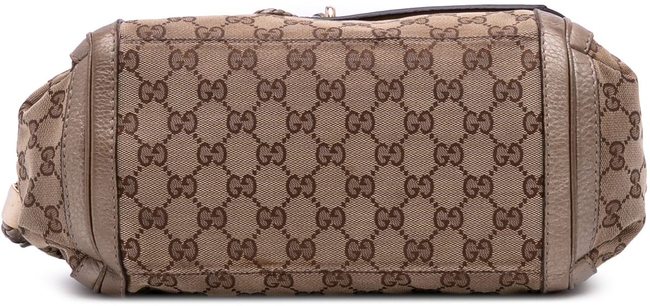Gucci GG Canvas Bella Flap Satchel Bruin