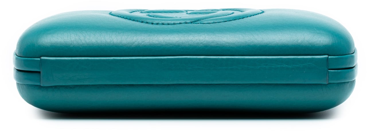 Gucci Leather Soho Clutch on Chain Blauw