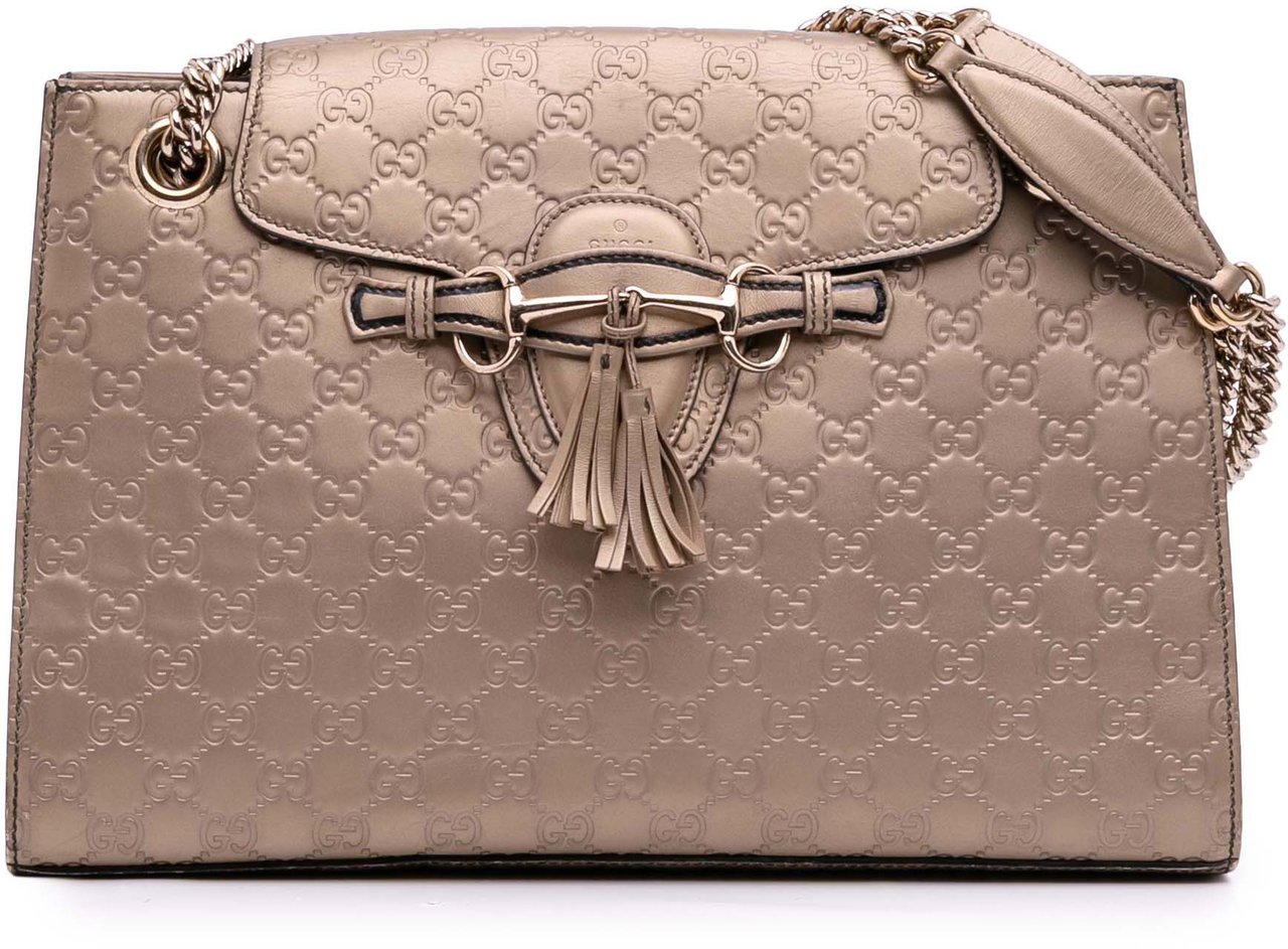 Gucci Large Guccissima Emily Shoulder Bag Goud