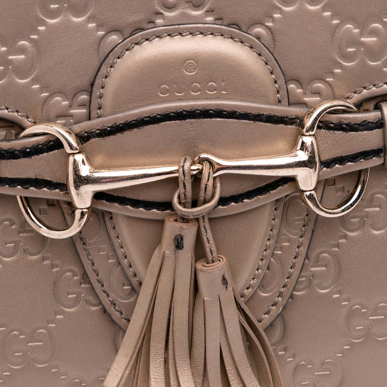 Gucci Large Guccissima Emily Shoulder Bag Goud