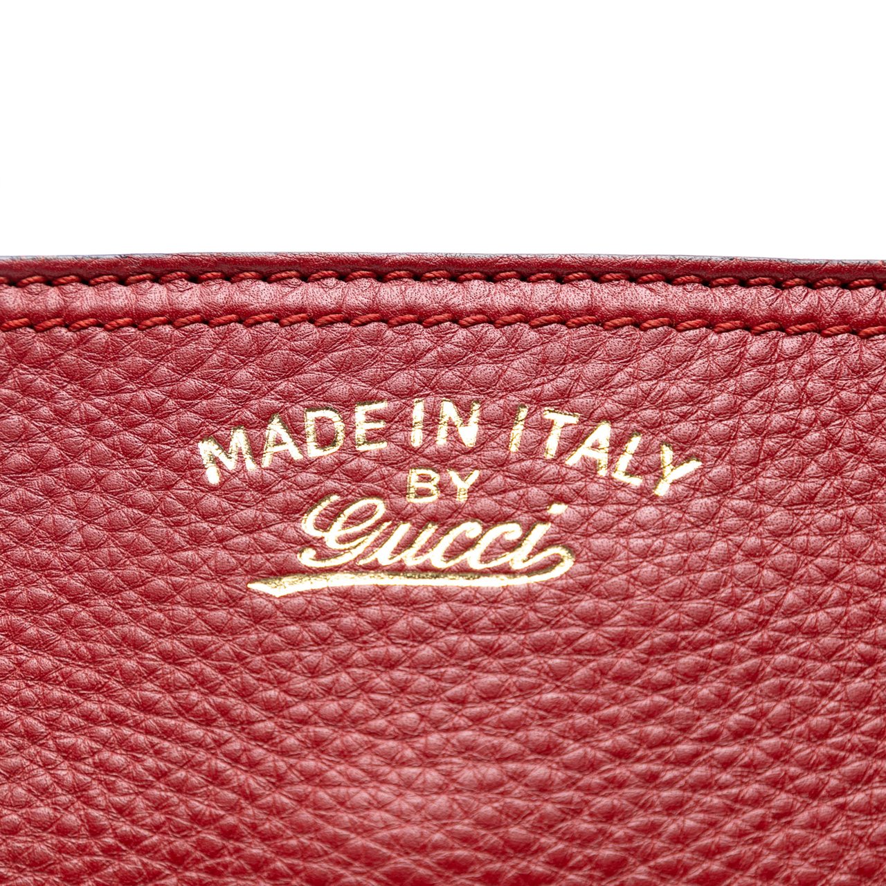 Gucci Medium Calfskin Bamboo Shopper Satchel Rood