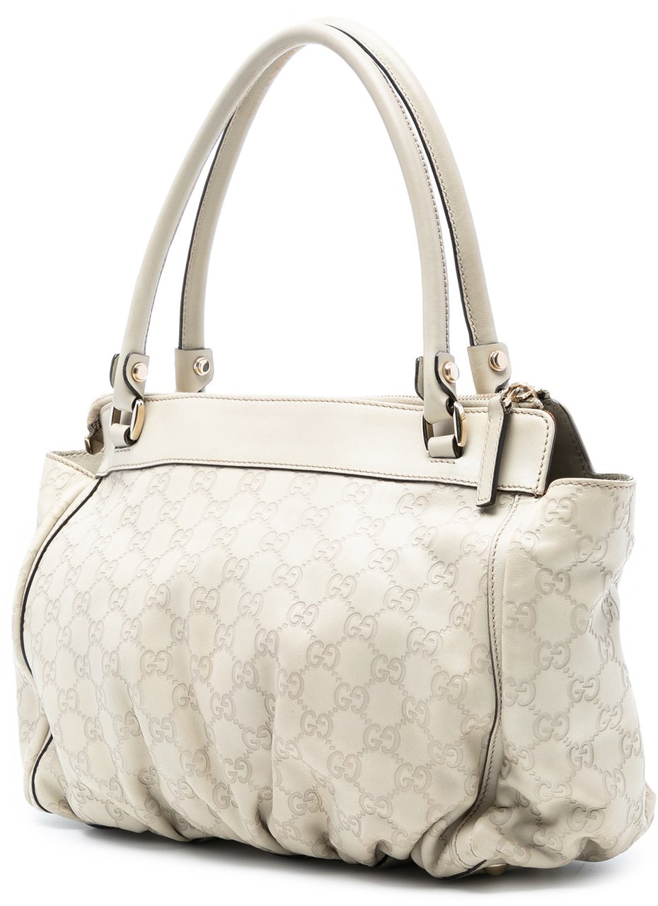 Gucci Guccissima Abbey D Ring Tote Wit