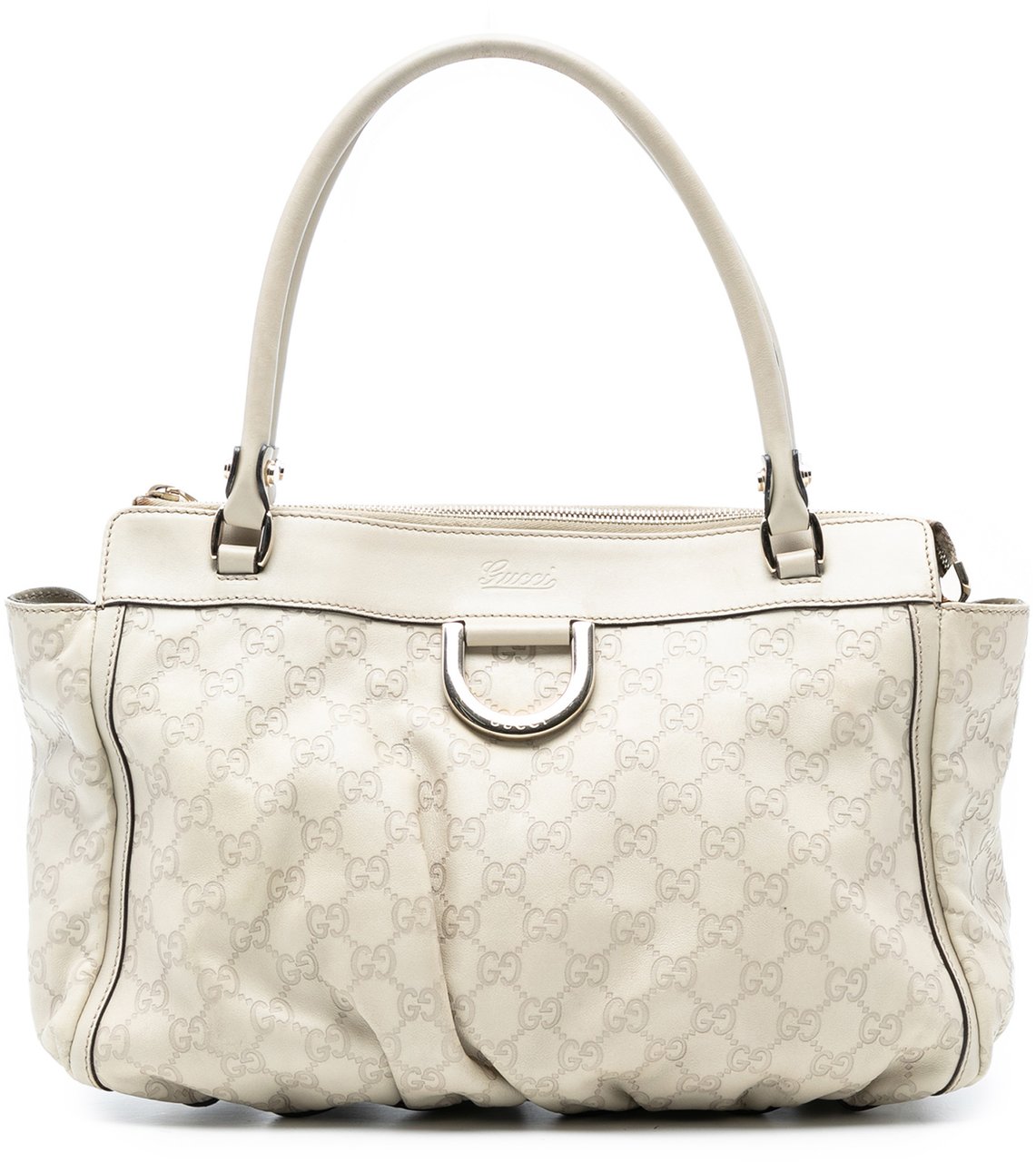 Gucci Guccissima Abbey D Ring Tote Wit